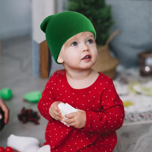 Miniatura 44 de UTTPLL Gorros de punto cálidos para bebé, gorro grueso y suave para niño y niña, gorro acanalado con puños para niños y niñas