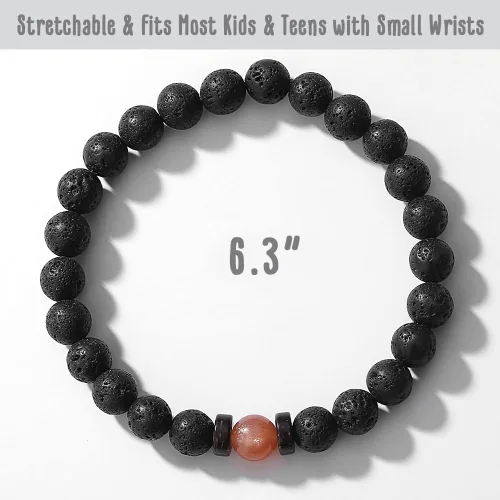Miniatura 15 de Regalos navideños para adolescentes, hombres, fuerza/confianza, pulseras de piedras preciosas hechas a mano con tarjeta significativa