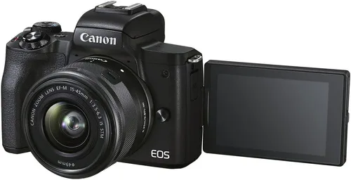 Miniatura 6 de Canon Cámara sin espejo EOS M50 Mark II con lentes de 0.591-1.772 in y 2.165-7.874 in (negro) (4728C014) + monitor 4K + VideoMic Rode + tarjeta