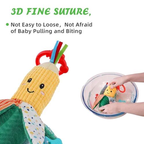 Miniatura 6 de Jollybaby Sonajeros de bebé, juguetes colgantes para asiento de automóvil, cuna, cochecito, gimnasio, juguetes sensoriales Montessori de felpa