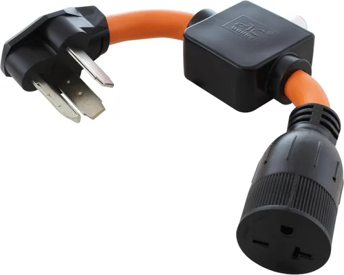 Miniatura 16 de AC WORKS Adaptador de salida de pared para secadora de 30 amperios y 3 clavijas (para bloqueo L6-30 30A 250V)