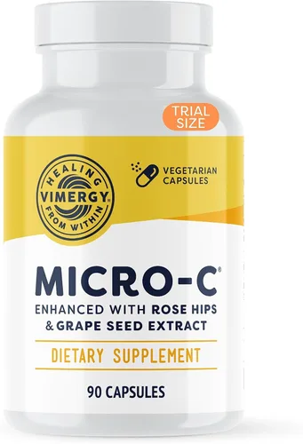 Vimergy Micro-C® Cápsulas de Vitamina C – 500mg por cápsula, Apoya la salud inmunológica*, Promueve la producción de colágeno, Apoya huesos
