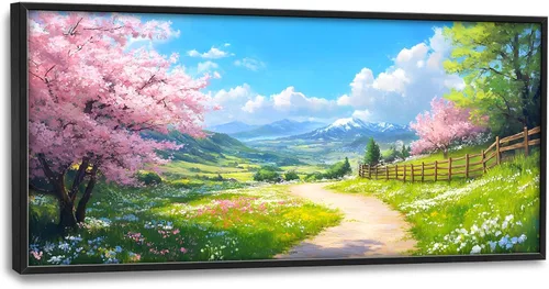 Miniatura 106 de Cuadros Grandes Enmarcados Arte de Pared para Sala de Estar, Lobos del Bosque Decoración de Pared de Gran Tamaño Lobo Animal Impresión en Lienzo