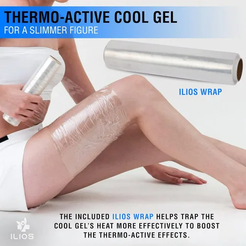 Miniatura 4 de SlimSpa Cyro-Slim Gel frío – Solución de gel criogénico reafirmante y tensora de la piel con mentol y té verde – Apunta la celulitis en la barriga