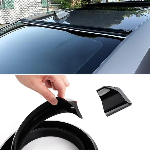 Miniatura 5 de Spoilers para automóviles, alerón trasero reflectante de fibra de carbono de 4.9 pies para decoraciones de automóvil, tira universal de spoiler