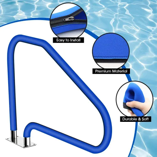 Miniatura 3 de Funda para pasamanos de piscina, agarre de riel para barandillas de mano de piscina con cremallera, agarres de seguridad, funda de cubierta cómoda