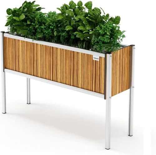 Miniatura 16 de Foreman Cama de jardín elevada (36 x 12 x 14 pulgadas) resistente a la intemperie, maceta para exteriores con drenaje para camas de verduras