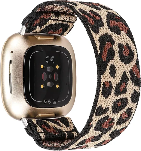 Miniatura 7 de TOYOUTHS Compatible con Fitbit Sense/Sense 2 Band/Versa 3/Versa 4 Bandas para mujeres y hombres, correa de tela de nailon elástica de repuesto