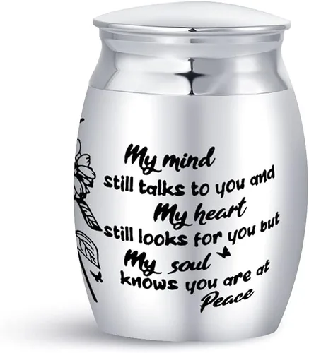 Miniatura 11 de Keep Loving - Mini urna de cremación para cenizas humanas, familiares, amigos, mamá, papá, hija, hermana, hijo, hermano, recuerdo conmemorativo