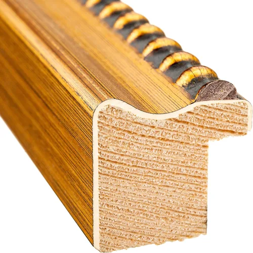 Miniatura 6 de Marco de fotos de madera maciza dorada con cuentas de 19 x 9 pulgadas, ancho de moldeo de 0.75 pulgadas, marco de fotos tradicional Liscio Oro