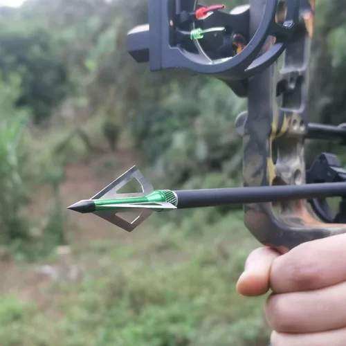 Miniatura 3 de Cabezas Anchas de Caza 12UN 100 Granos Cabezas de Flecha para Atornillar 3 Cuchillas Puntas de Flecha Compatibles con Ballesta y Arco Compuesto + 1