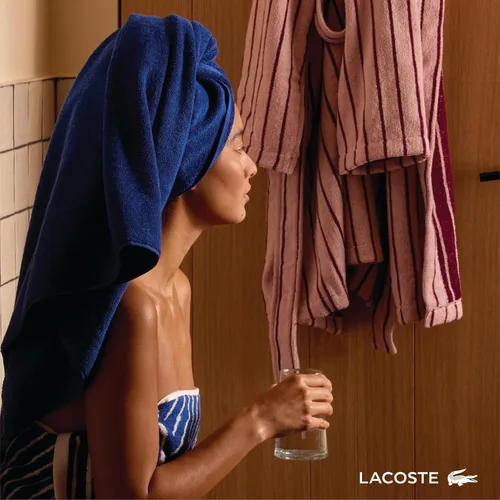 Miniatura 7 de Lacoste Heritage - Sábana de baño de 100 % algodón Supima, aloe, 35" x 70", altamente absorbente y de secado rápido, toalla de baño súper suave