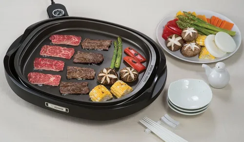 Miniatura 2 de Zojirushi EA-BDC10TD Gourmet Sizzler - Plancha eléctrica de tamaño único, color marrón oscuro