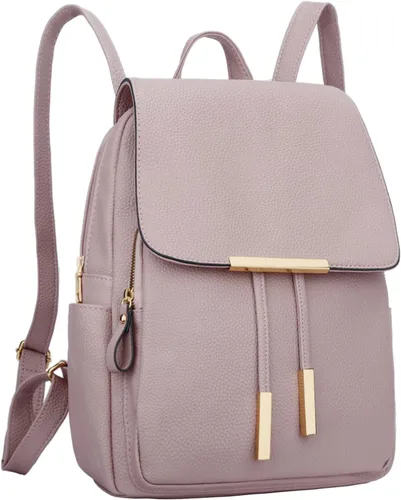 Miniatura 11 de KKXIU - Mochila de cuero de moda para mujeres y damas, bolsa de viaje y para el día, con correa para los hombros, A-Negro, Mediana, Mochila