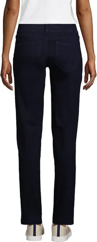 Miniatura 2 de Lands End Jeans de punto de cintura elástica con estrellas de mar para mujer pierna recta tiro medio