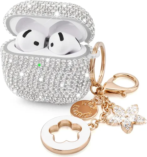 Miniatura 12 de VISOOM Bling Airpods Pro 2ª Generación Funda - Funda para AirPods Pro 2 con Cordón para Mujeres 2024 Crystal iPod Pro 2 Funda de Carga Inalámbrica