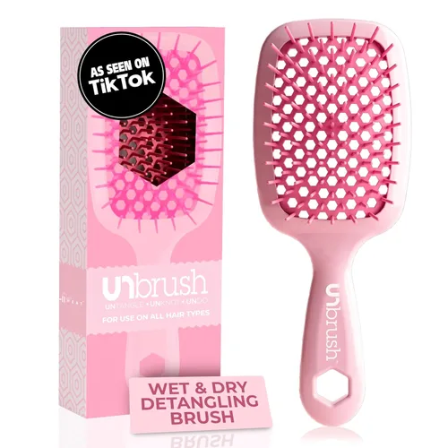 Miniatura 12 de FHI Heat UNbrush - Cepillo desenredante para cepillar sin dolor en cabello húmedo o seco — Cerdas antiestáticas DuoFlex duraderas, mango ligero