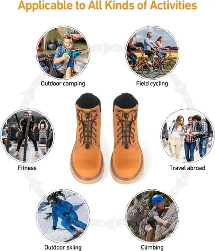 Miniatura 7 de Cordones elásticos para zapatos sin atar, cordones para adultos y niños, 4 pares, cuerdas de zapatos resistentes para tenis