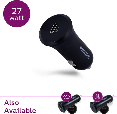 Miniatura 2 de Philips Cargador de coche USB C de 27 W, adaptador de carga USB para encendedor de cigarrillos, cargador de teléfono para iPhone 16 Series, 15