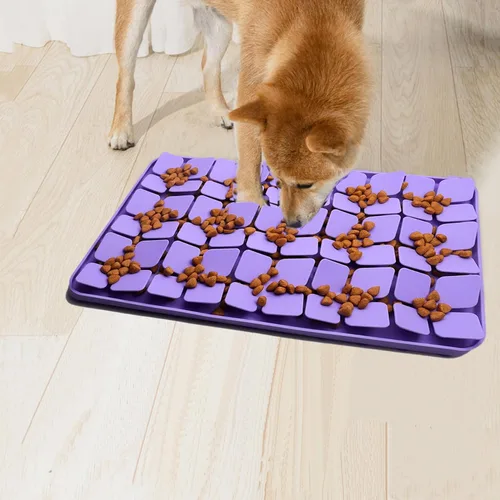 Miniatura 16 de Alfombrilla de Olfateo de Silicona Grande para Perros Pequeños, Medianos y Grandes para Comer Más Lento, Tapete Alimentador Lento para Lamer