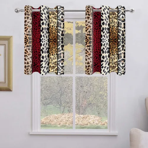 Miniatura 73 de Cortina opaca con estampado de animales salvajes, para oscurecer la habitación, con aislamiento térmico, con ojales para sala, comedor, dormitorio