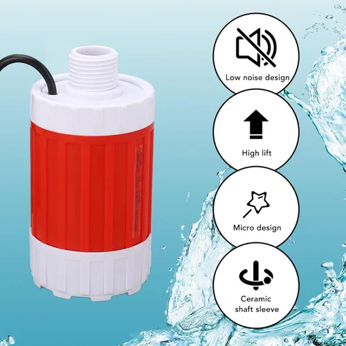 Miniatura 4 de AD04S Bomba de agua circulante, bomba de presión de agua, 10 W 700 LPH motor sin escobillas DC12V ultra silencioso, con eje de acero inoxidable