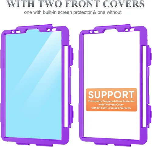 Miniatura 8 de SEYMAC stock Funda para iPad Mini 7 (A17 Pro) 2024/Mini 6 de 8.3 pulgadas con protector de pantalla portalápices [correa de mano giratoria 360]