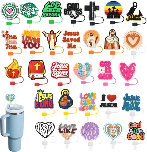 Miniatura 14 de 19 tapas de pajitas con diseño de juego para vaso Stanley de 40 oz/30 oz, tapa de pajita reutilizable de 10 mm, accesorios bonitos para la parte