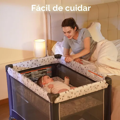 Miniatura 3 de Pamo Babe Empaca y juega con el moisés, corral portátil para bebé Gris