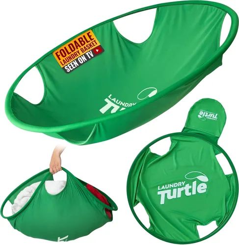 Laundry Turtle Cesta Plegable para la Ropa | Revolucionario Cesto Plegable para la Ropa | Innovadora Cesta para la Ropa Sucia, Lavado y Extracción