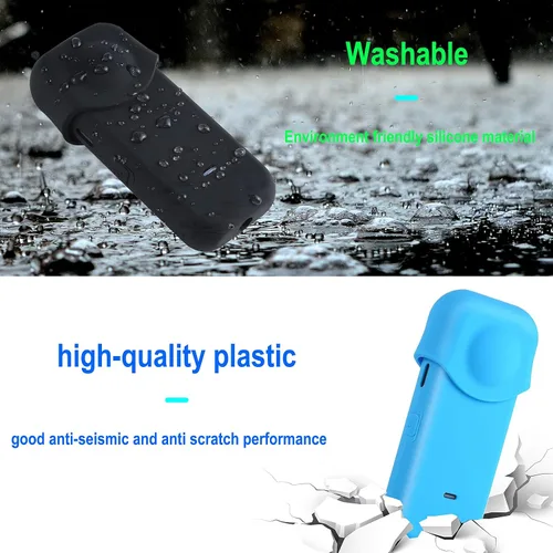 Miniatura 7 de Accesorios de protección para Insta360 One X2, funda de goma para cámara de acción con kit de cubierta de lente de silicona (negro)