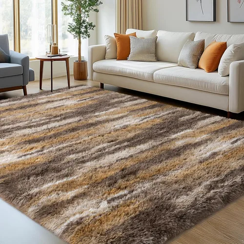 Miniatura 14 de Alfombra pequeña rosa para dormitorio, alfombras de área esponjosas peludas de 2x3 pies para habitación de niñas y niños, alfombra suave