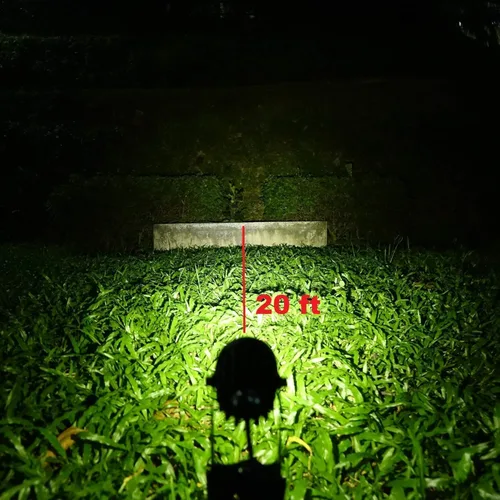 Miniatura 5 de 4 Focos Mini 50X LED Alimentados por Energía Solar (LED Blanco Cálido), Acabado Negro, Foco Descendente para Jardín Exterior, Patio y Paisajismo