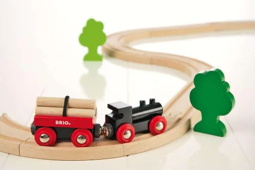 Miniatura 3 de BRIO Classic - 33042 Little Forest Train Set - Juego de tren de juguete de madera de 18 piezas con pista y accesorios Perfecto para niños a partir