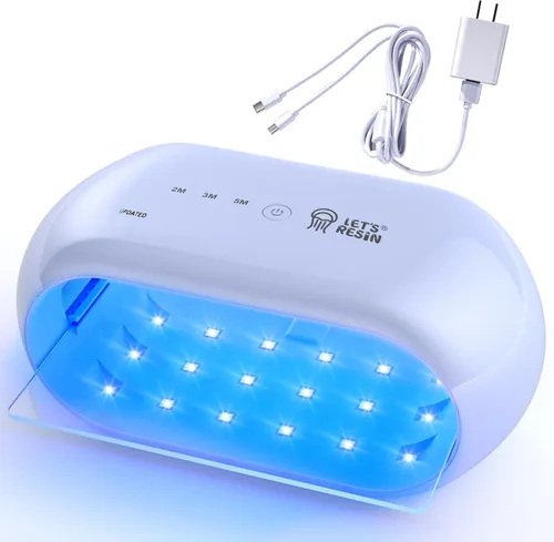 LET'S RESIN Luz UV, Luz de Resina de Dos Caras con Tiempo de Configuración Más Largo (2m, 3m, 5m) con 36 Perlas LED, Lámpara UV de Tamaño Grande