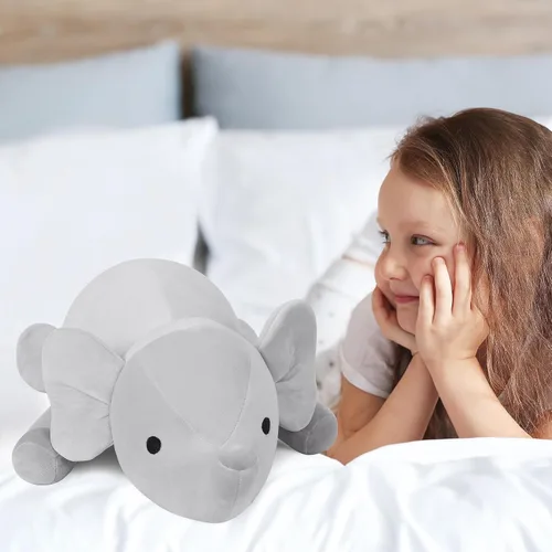 Miniatura 5 de WeBingo Animales de Peluche con Peso de Elefante de 4.2 libras, Juguete de Peluche de Elefante con Peso de 24", Animal de Peluche con Peso Mantas