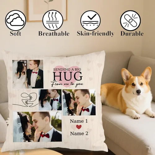 Miniatura 20 de Custom 6 Photo Throw Pillow Cover with Text for Mom, Cozy Cushion Ideal as a Thoughtful Gift for Family Mother’s Day Holidays or Special Occasions 6