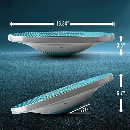 Miniatura 4 de Yes4All Wobble Balance Board, Plastic Stability Trainer with Handles for Standing Desk, Core Training & Home Gym Workout A. Azul cielo