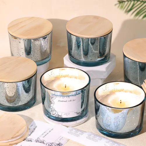 Miniatura 11 de Simeitol Tarros de Vela Transparentes de 16 OZ para Hacer Velas 6 Piezas, Tarro de Vela de Vidrio con Tapas Herméticas de Bambú - Tarros de Velas
