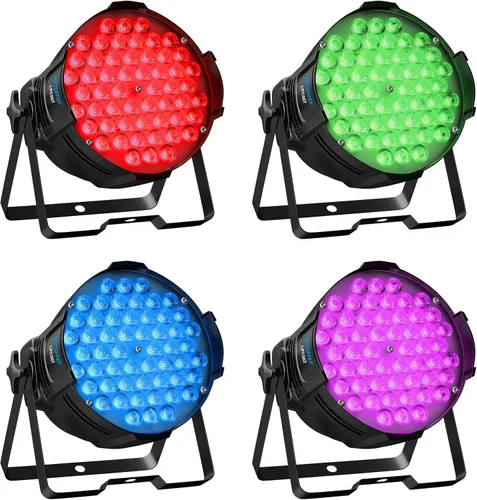 Miniatura 13 de BETOPPER Luces DJ DMX activadas por sonido, 54 x 3W LED Par Luces RGB DMX, DJ Par Iluminación para iglesia, concierto, boda, fiesta, bar
