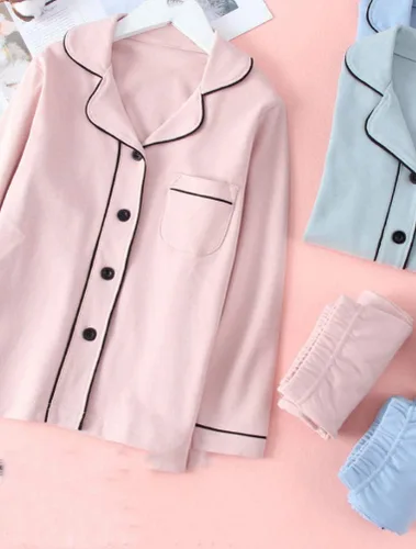 Miniatura 6 de Mallimoda Conjunto de pijama de algodón para niños, pijamas de manga larga con botones