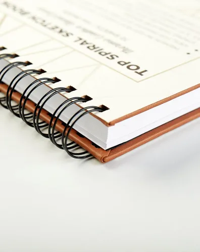 Miniatura 5 de Selarde - Cuaderno de bocetos en espiral superior, tapa dura de cuero térmico, negro, 52 hojas/104 páginas, tamaño de papel de 13.5 x 17 pulgadas