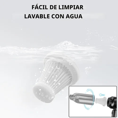 Miniatura 4 de Aspiradora de Mano, Aspiradora de Coche, Aspiradora Portátil Recargable de 20000PA de Alta Potencia 4-en-1 con Motor Sin Escobillas, Aspiradora