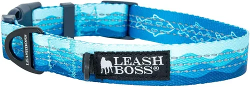 Miniatura 4 de Leash Boss Collar reflectante ajustable para perro, hebilla de liberación rápida y ribetes e hilos reflectantes para perros pequeños, medianos