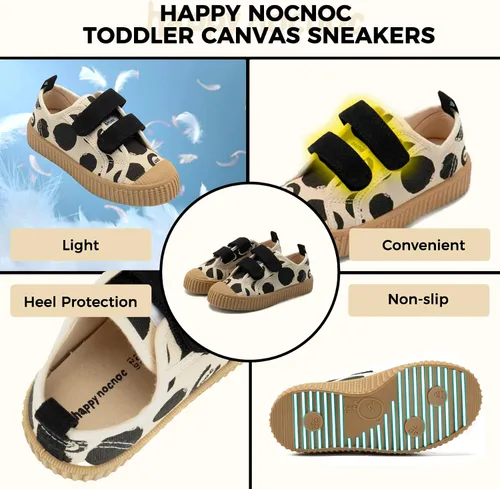 Miniatura 2 de Zapatos para niños y niñas, zapatos de lona con velcro y suela de color caramelo, tallas 6-14