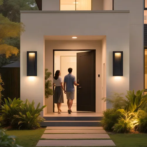 Miniatura 7 de Yisuro Moderna lámpara de pared para exteriores con LED, accesorios de iluminación exterior integrados de 3000 K, luces de montaje en pared exterior