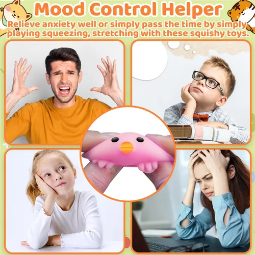 Miniatura 5 de Dioju 110 juguetes esponjosos Mochi, mini Kawaii Squishies a granel, juguetes sensoriales para ansiedad, bolsa de golosinas, recuerdos de fiesta