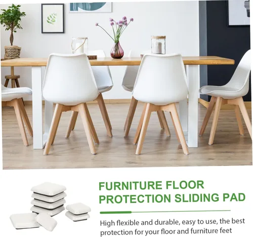 Miniatura 5 de OSALADI 20 piezas autoadhesivas deslizantes para muebles, resistentes a los arañazos, tapas de patas de mesa para sillas y protectores de suelo que