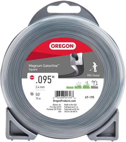 Miniatura 9 de Oregon Magnum Gatorline 095 - Línea de recortadora resistente, cuerda cuadrada profesional para desbrozadora de malezas a gas y eléctrica
