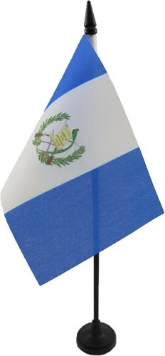 Miniatura 14 de Bandera de mesa de Anguila de 4 x 6 pulgadas, bandera de escritorio británica de Anguila, 5.9 x 3.9 in, palo y base de plástico negro AZ FLAG